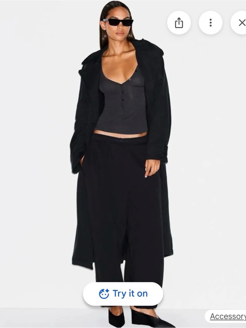 SKIMS Heavyweight Fleece Oversized Jogger NWT Onyx Medium $168